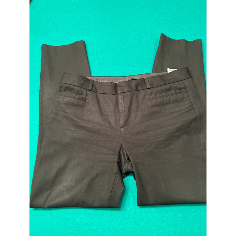 Banana Republic Pants Womens Sz 8 Sloan Fit Straight Leg Career Black